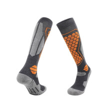 Orange Thickened Wool Ski Socks Unisex Long Warm