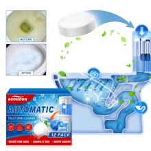 Toilet Bowl Cleaners 12 PACK – Automatic, Sustained-Action Cleaner for Continuous Freshness & Stain Prevention