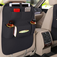 Car Seat Back Storage Bag Waterproof with Tablet and Bottle