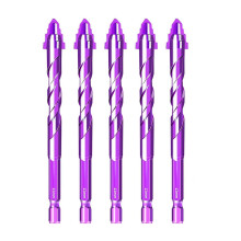 5PCS 4-Flute Serrated Drill Bit Set, 12mm, for Ceramic, Stone & Glass – Compatible with Standard Drills