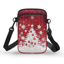 Merry Christmas Women Adjustable Shoulder Strap Crossbody Small Crossbody Bags Polyester for Unisex