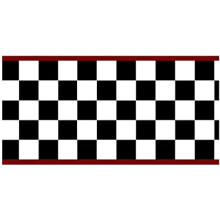 Wallpaper Border Red Edge 6 Inch