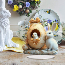 Cute Rabbit & Easter Egg Acrylic Table Signs, 2D Flat Decor for Bedroom, Living Room, Study – Compatible with Easter Themes