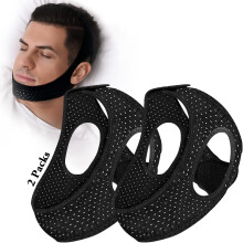 2-Pack Snoring Stopper Chin Strap for Sleeping, Jaw Support for Mouth Breathing, Anti Snore Device to Keep Mouth Closed for Men and Women