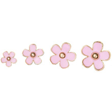 Pink Daisy Air Vent Clips Car Fresheners (4pcs), Refillable Girly Dashboard Decor, Compatible with Most Vents