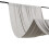 Spandex Divider Backdrop Silver 5x14 ft 4-Way Stretch 5