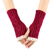 Arm Warmers Women Arm Sleeves for Female Handmade Crochet Fingerless Lace Gloves Winter Mittens Girls Arm Sleeves Hand Warmer Arm Warmers