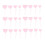 Pink Heart-Shaped Cake Toppers Plastic 24pcs 4