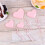 Pink Heart-Shaped Cake Toppers Plastic 24pcs 6