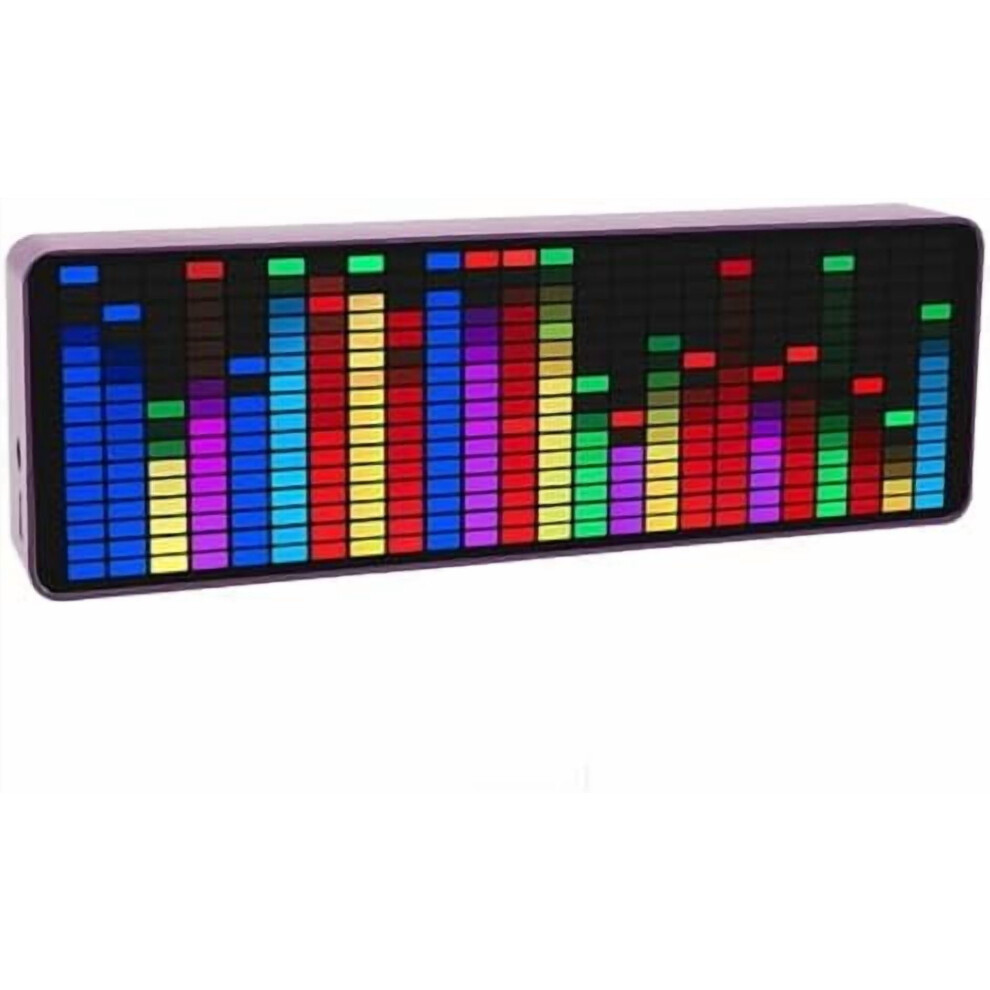 Led Music Spectrum Display, 384 Rgb Audio Analyzer With 1624-Segment Rhythm Light, Voice Sensor, 20 Dynamic + 7 Color Effects 9418476776274