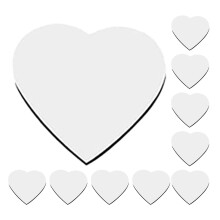 10Pcs White Sublimation Magnet Blanks Heat Transfer Polymer for Fridge Decor