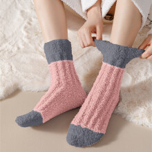 Women's Socks Winter Gloves Matching Women'S Short Socks Neck Warmer Pair Soft Plush,Pink Women's Accessories Socks