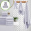 Velvet Bath Towel Set Square 8-Piece 1