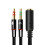 2-in-1 Computer Headset Adapter Cable Mobile one Converter Microone D4T5 1
