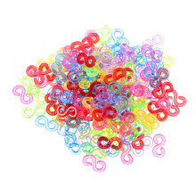 Gummibandclips, bunt, 500 Stück