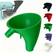 Flour Funnel for KitchenAid Mixer 5 Qt, Anti-Splash Attachment Compatible with KSM150 (4.5 & 5 Qt), Dishwasher Safe