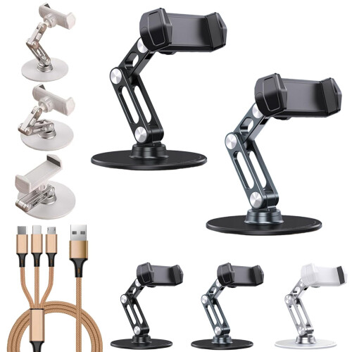 Adjustable Phone Stand for Desk Bed Treadmill Airplane 2 pcs