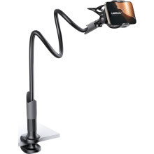 Gooseneck Phone Holder for Bed – Flexible Long Arm Clamp, Overhead Mount for Desk/Headboard, Compatible with iPhone 16 Pro Max, 15 Pro Max, 14 Plus,