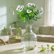 3pcs White Simulated Pansies for Garden, Fence & Home Decoration – Artificial Pansy Bouquet