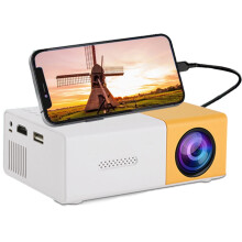 Mini WiFi Projector, 1080P Portable Movie Projector, Wireless Phone Connection, Compatible with Smartphone/Tablet/Laptop/TV Stick/USB Drive