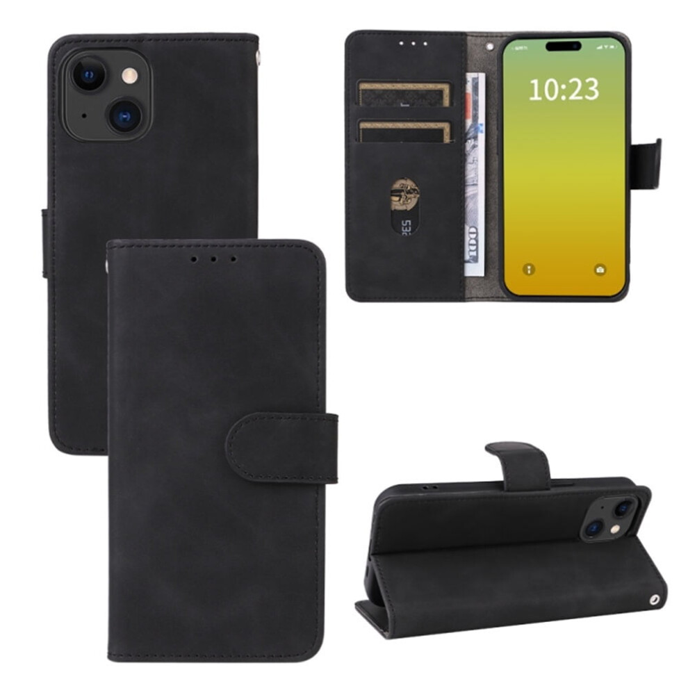 Pu Leather Wallet Case For Iphone 15 With Tpu Bumper Black 937196043293