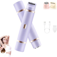 Peach Please 3.0 Electric Shaver for Women – 2-in-1 Epilator & Bikini Trimmer, Wet/Dry, Waterproof, Ceramic Blades, Rechargeable