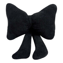 Bow Throw Pillow,Soft Furry Bow Throw Pillows,Cute Pillows for Bed Sofa Cute Home Decor,3D Furry Ribbon Bow Shaped Pillow for Bed Couch,Black