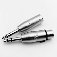 2pcs TRS to XLR Male to Female Balanced Audio Adapter (6.5mm) for Mixers, Mics & Amps