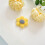 Crochet Puff Flower Appliques Iron-on 16 pcs 1