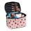 Pink Polka Dot Portable Makeup Bag with Brush Slots 1 Pack 1