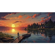 Wooden Sea Landscape Puzzle 300 Pieces