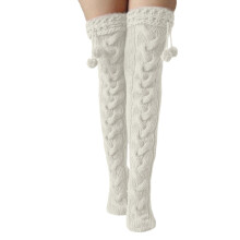Women's Warm Cable Knit Leg Warmers Over Knee