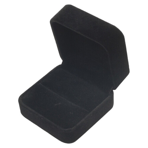 Wedding Ring Case Black Soft Touch Sturdy Material 1 Pc