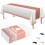 Disposable Plastic Table Cloths Rose Gold White 4-Pack 1