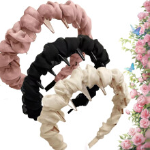 Retro Skull Pearl Headband for Women 3 PCS