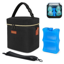 Insulated Breast Milk Cooler Bag with Ice Pack 6 Bottles