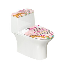 Mother's Day Soft Toilet Covers Set Stretch Universal Dust-Proof Toilet Seat Protector Elastic Bottom Hotel Home Stretch Fit 17x21 Inches