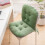 Office Chair Cushion with Back Support Light Green 2