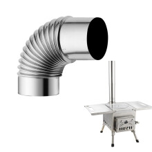 Exhaust Pipe Elbow Pipe 1 Pcs 50mm 90 Degree Elbow Stainless Steel Stove Pipe Stove High Quality Nice Portable