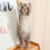 Plush Standing Cat Doll Beige-Brown 9.85 In 1