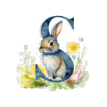 Resin Rabbit Charm Pendant for Jewelry Making - Easter