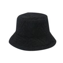 And Winter Geometric Diamond Striped Fisherman Hat Versatile Lamb Wool Basin Hat To Keep Warm