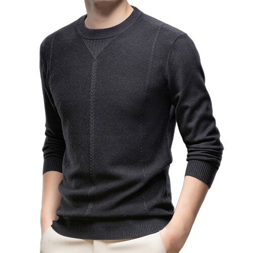 Men's Semi-Turtleneck Striped Pullover Sweater