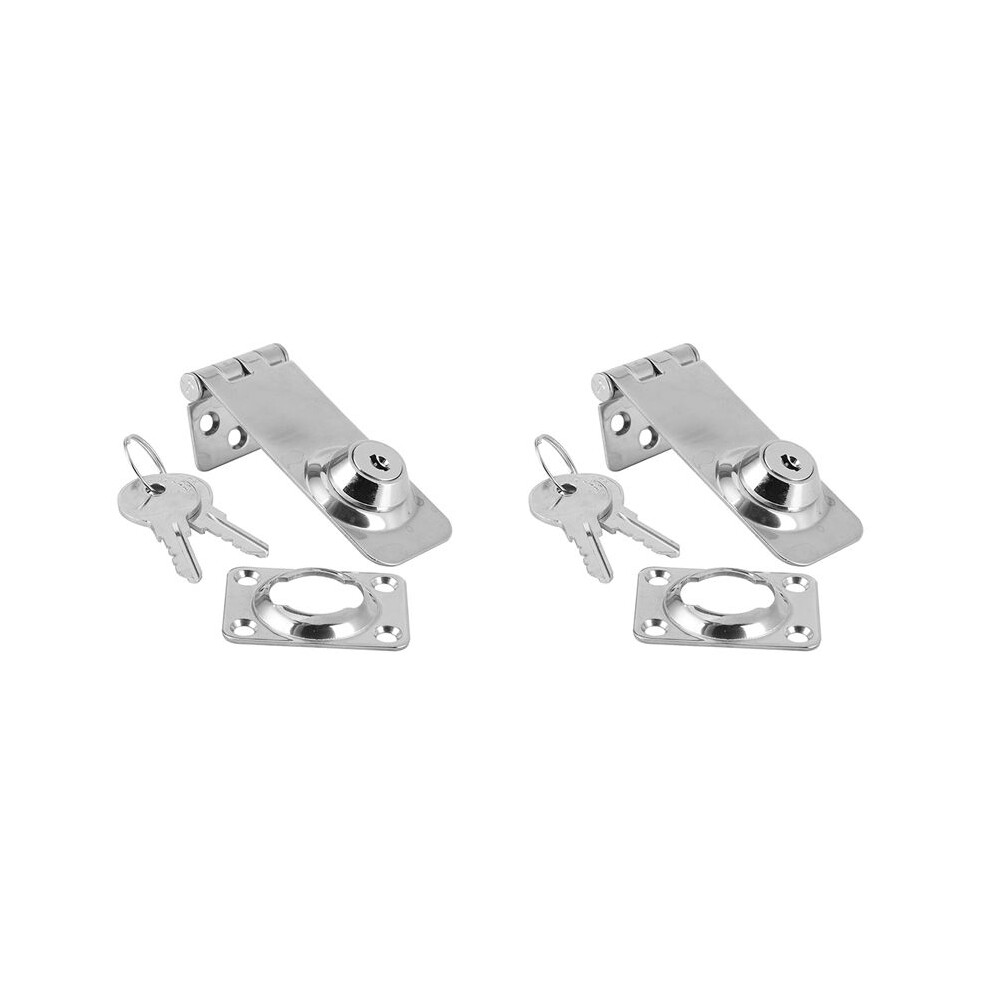 2X Marine Boat Hasp Locks 304 Stainless Steel Locking Hasp Safety For Cabin Deck Locker Hatch Door Yacht 6032592231993