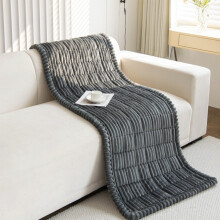 Corduroy Cotton Sofa Cushion Dark Gray 23.6"x35.4"