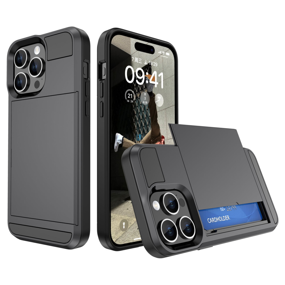 Iphone 14 Case With Id Card Holder Dual-Layer Shockproof 962029123811