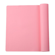 Coffee Matt, Non-Slip Silicone Kitchen Mat, Large Heat Resistant Countertop Protector, Trivet Placemat for Appliances, Easy Clean Pink