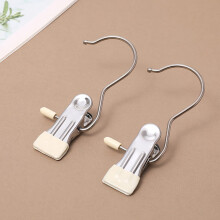 16PCS Laundry Hanging Hooks Clips, Compatible with Closet Hangers, Stainless Steel Garment Hooks for Hats/Pants, 6 Colors