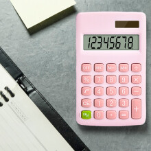Solar Desktop Calculator 8-Digit LCD Slim Design