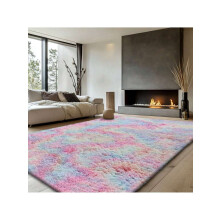 Plush Shaggy Area Rug Light Gray 9x12 ft